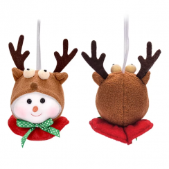 60 Pcs Plush Toys Snowman Hanging Ornaments For Car