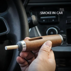 13 Pcs Portable Creative Walnut Handheld Ashtray